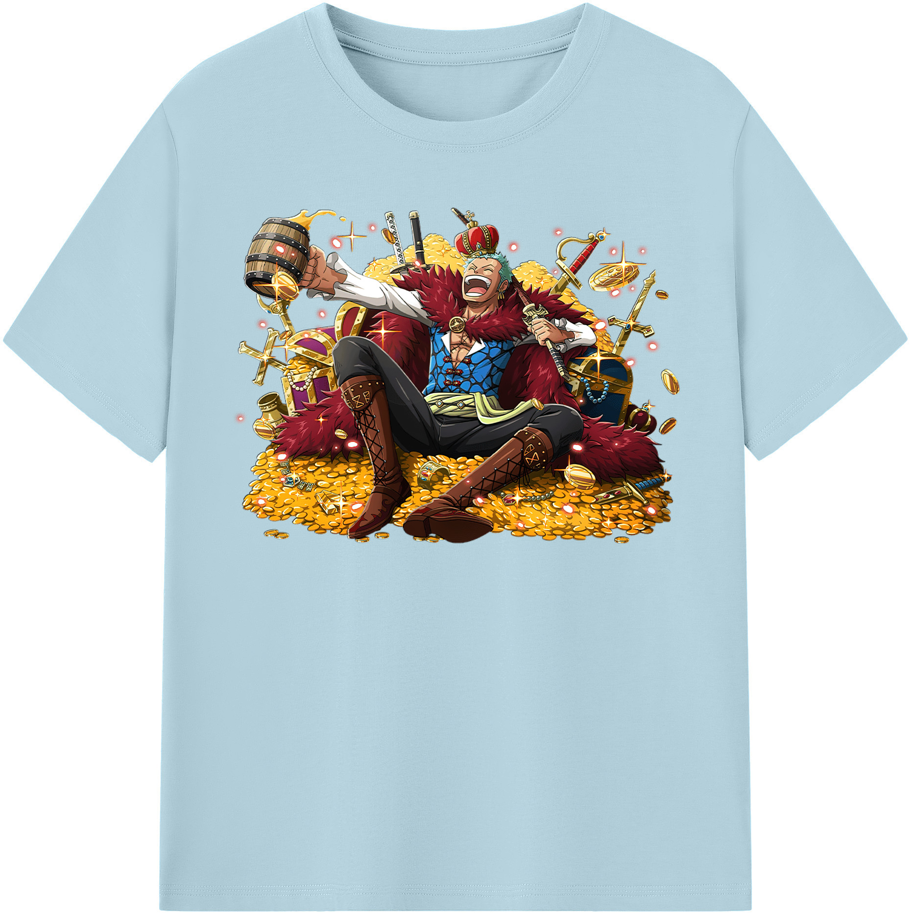 ワンピース ロロノア・ゾロ ONE PIECE Roronoa Zoro 綿100％半袖Tシャツ（フロントプリント）